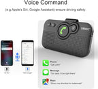 Bluetooth Car Speaker for Cell Phone, Handsfree Bluetooth Car Kit Motion AUTO ON Off Support Siri Voice Assistant Handsfree Speakerphone with Visor Clip - BC980P
