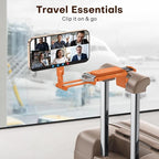 OMOTON TP02 360°Rotating for MagSafe Tripod Mount, Adjustable Aluminum Magnetic Phone Tripod for iPhone 17/16/15/14 Pro Max Air, Foldable Cell Phone Stand Fits Vlog, Gym, Travel Essentials, Orange