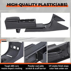 ECOTRIC Center Mini Cup Holder Armrest Console Compatible with 2006-2020 Dodge Charger Police Black Upholstered Middle Cover Storage Box pad Lid Kit Replacement Organizer