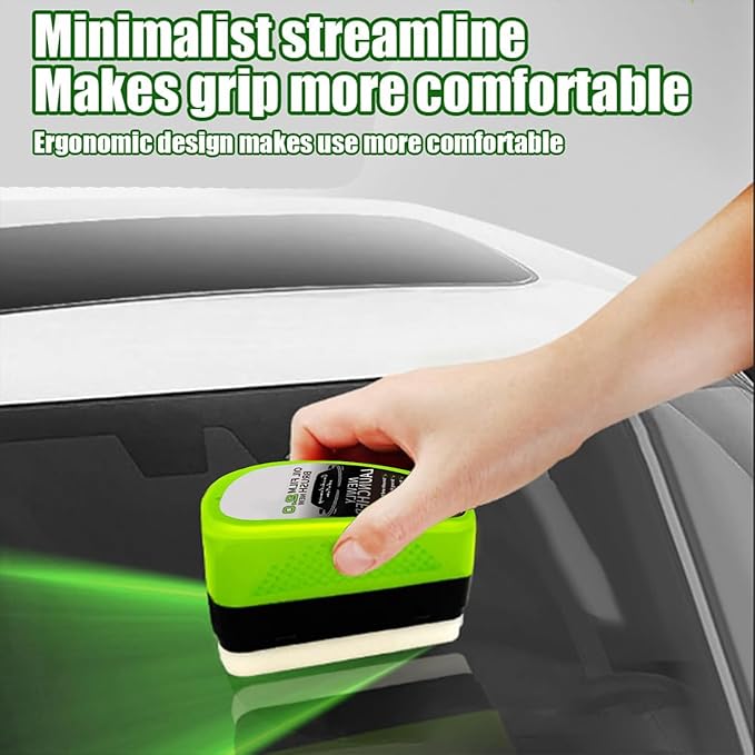 Automotive Oil Film Cleaning Brush, 2.0 Upgrade Clearvision Car Windshield Cleaner,Oil Film Cleaning Brush for Car Window, Clearvision Cars Windshield Cleaner Tool