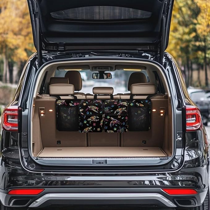 Color Turtles Trunk Organizer Hanging Cargo Storage Bag Large Capacity Cargo Storage Bag Sturdy Car Organization for SUV,Truck,Van
