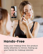amBand Airplane Travel Essential Accessories Phone Holder for Women Men, Magnetic Suction Cup Phone Mount for Flying Plane Seat Back Screen, Long Flight Must Have Hands-Free for Selfie/Video, Sky Blue