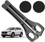 Car Seat Gap Filler Compatible with Honda CR-V CRV Accessories Seat Gap Plug Blocker with Storage Slot Organizer Non-Slip Car Cup Holder Coaster 2Pcs Black