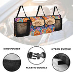 Foldable Auto Hanging Seat Back Storage Bohemian Mandala Floral Blossom Car Organization Women Trunk Hanging Storage Bag