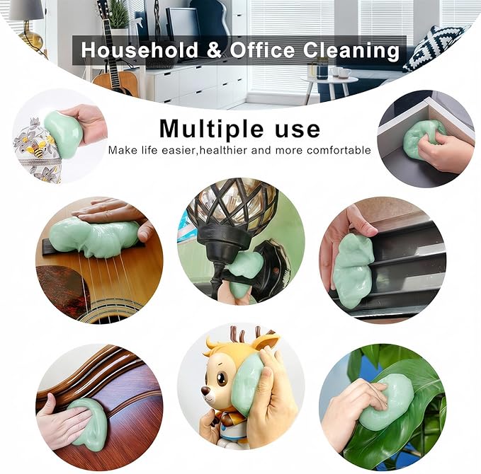 ASFSKY Car Cleaning Gel (5 Pack) Cleaning Putty Universal Dust Cleaning Car Interior Cleaner Keyboard Dust Remover Car Slime Gifts for Men Women Girl