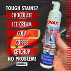 Autogeek SONAX Alcantara & Upholstery Cleaner Bundle | Removes Stains & Restores Color on Delicate Surfaces | Includes 2 x 250ml Bottles, Horse Hair Brush & Microfiber Towel | SON-206141-BUN