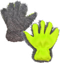 Microfiber Wash Mitt, 2-Pack Car Wash Gloves with 5-Finger Design, Scratch Free Chenille Wash Mitts for Car Washing, Ultra-Soft Detailing Kit for Wheel Tight Spot