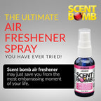 Scent Bomb Air Freshener Spray, Long-Lasting Odor Eliminator - Effective Deodorizer for Home & Car, Fresh Room Spray for Kitchen, Bathroom & Smell Neutralizer - 1 oz Pack of 4, Jasmine Scent