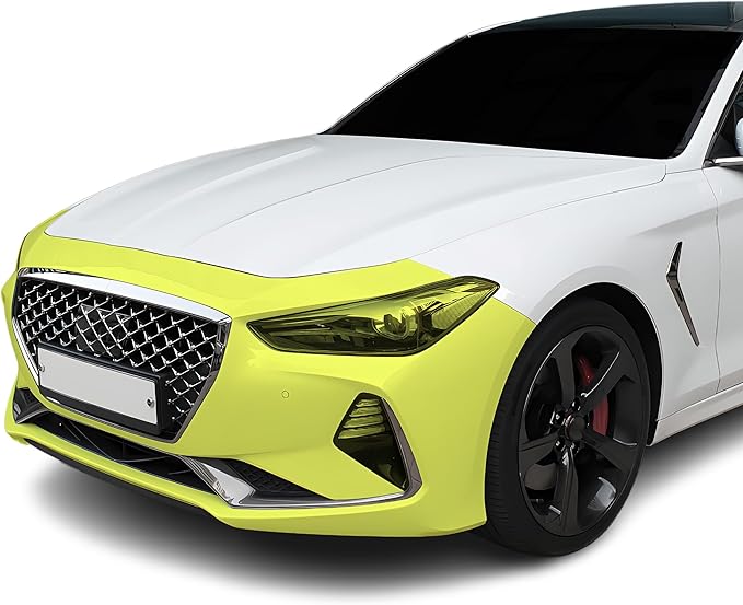 BOGAR TECH DESIGNS for Genesis G70 2021+ Front Bumper Paint Protection PPF Film Kit Cover, Clear Bra