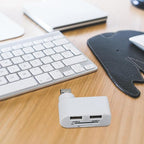 Rotatable USB Hub – ABS 4.5x5.5x2cm | USB Hub, 4 Port Mini USBs Extender with 480Mbps High Speed Data Transfer and Rotating Design | Multifunctional Splitter for Notebook Laptop Tablet Car Use