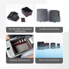 CDEFG for 2022-2026 Maverick Center Console Organizer Tray 2022 2023 2024 2025 2026 Ford Maverick Armrest Trays Storage Box Coin Container 2022-2026 Maverick Truck Accessories, 2-Pack(Red Trim)