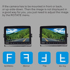 AHD 1080P 7" Reverse Rear View Backup Camera System, Camera with Night Vision Waterproof IP69K Vibration-Proof 10G for Tractor/Truck/Bus/Motorhome/Excavator/Caravan/Skid Steer/Harvester