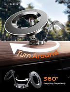 LISEN for MagSafe Car Mount for iPhone 17 Pro Max [24 Strong Magnets] Classic Magnetic Phone Holder for Car Dashboard Magnet Phone Mount Car Cell Phone Holder for iPhone 17 Pro Max Air 16 15 14 13 12