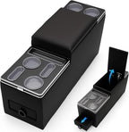 Center Console Between Seat Organizer for Minivans,SUVs,Compatible with Jeep CJ-5 1976-1983, CJ-7 1976-1986,Wrangler YJ 1987-1995, Console Organizer Storage Box with Cup Holders,phone storage,drawers