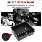 Autorder Center Console Organizer for 2022-2026 Hyundai Santa Cruz Accessories Car Armrest Storage Box Middle Console Tray Container with Black & Red Non-Slip Silicone Mats