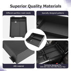LUWU Titan 2025 Accessories Compatible with Nissan Titan 2020 2021 2022 2023 2024 2025 Center Console Organizer Armrest Console Storage Box Insert Tray ABS Material Black Coin Container Black