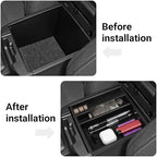 YOJOJOCO Center Console Organizer Compatible with Toyota 2016-2020 2021 2022 2023 Tacoma Accessories ABS Plastic Material Armrest Secondary Storage Box