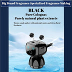 Robot Intelligent Aromatherapy Machine, Smart Cute Robot Car Air Freshener, Fine Spray/Fillable/Four-Gear Adjustment/Vibration Sensing/On-Off/Large Capacity Long-Lasting Fragrance/V3 (Black, Cologne)