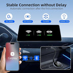 for Apple Wireless Carplay Adapter, Converts Wired to Wireless, Plug & Play, No Delay, Mini Carplay with USB & USB C, Compatible with iPhone 6 or above/iOS10+ & Cars from 2016 (Gray) (Carplay B)