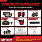 Deluxe Club Car DS 12V LED Headlight Tail Light Kit, Club Car Headlight Taillight Kit for 1993-UP DS Gas&Electric, Golf Cart Street Legal light Kit with Turn Signal Kit Horn Brake Pad Wire Harness