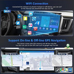 4G+64G Car Radio Stereo for Toyota RAV4 2013-2018, Wireless Carplay&Android Auto with Android 13 Support Bluetooth/Voice Control/GPS/WiFi/Back-up Camera/SWC/FM, 10.1 Inch IPS Touch Screen