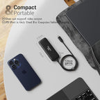 Qeefun USB C Hub 10Gbps, USB 3.2 Hub with 2 USB-C and 2 USB-A Ports, USB 3.2 Gen 2 Splitter with 100W Power Charging Port, USB Port Extender for iPhone, MacBook Air/Pro, Laptops, iPad Pro and More