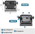 EWAY Wireless WiFi Magnetic Hitch Backup Camera 1080P HD Rechargeable Battery Powered No Wiring Rear View Reverse Monitoring Camera for Car Truck Pickup RV Camper 5th Wheel Horse Trailer Boat Trailer