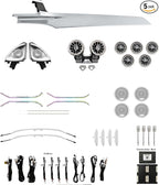 LED Interior Ambient Lighting Kit for Mercedes Benz C Class W205 2015-2021 RGB Multi-Color Interior Light (Silver Trim 7 Set)
