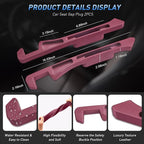 Car Seat Gap Filler 2Pack, Inserts Between Seats Console with Organizer Storage Upgraded Phone Holder Side Seat Gap Fillers Cars Front Seats Fill Plug Car Essentials for Vehicle SUV Truck (Wine Red)