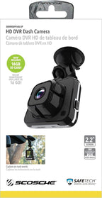 Scosche DDVRS0916G-SP 1080P Full HD Dash Cam with 2.2" Screen - Dash Camera DVR for Cars - Front View Dashcam Recorder with Enhanced Night Vision - 24/7 Parking Mode Car Security Video Surveillance