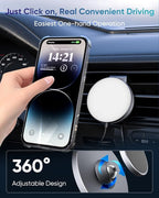 doqo Separate iPhone Magsafe car Mount [Apple MFi Certified] Magnetic Phone Holder for Car[Easily Install] 15W Fast Charging Air Vent for iPhone 14 13 12 Pro Plus Max Mini with iPhone 13 MagSafecase