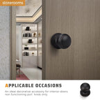 KNOBWELL 2 Pack Bronze Dummy Door Knob, Single Sided Handle for Closets, French Double Doors, and Pantry, Oil Rubbed Bronze One Side Non-Turning Interior Push/Pull Door Knob