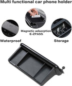 Car Phone Holder for KIA Telluride 2020 2021 2022 Accessories Apply to 10.25 Inch Screen Fixed Clip Magnetic Cell Phone Mount Hands-Free 360 Degree Rotation with Dashboard Storage Tray