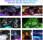 Xprite 8 Pods Rock Lights Wide Angle Bluetooth RGB Rocklights, Multicolor Neon Lighting Footwell Underglow Kits w/Wireless Remote, Compatible Jeep UTV ATV SUV RZR Off-Road Trucks Cars Boats