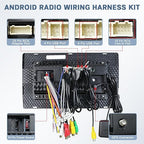 Android Radio Wiring Harness Kit with 16 Pin ISO Car Radio Wire Harness, 10/20 Pin RCA Back Camera Adapter, 4/6 Pin USB Cable and GPS Antenna Cord