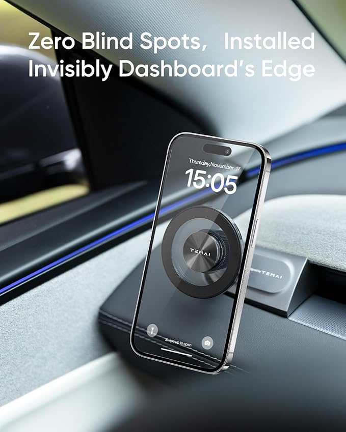 Magnetic Phone Mount for Tesla Model 3 2024+(Highland) Driver-Side Vent Fixed MagSafe Phone Holder, 360° Adjustable Strong Magnet Car Phone Mount with One-Handed Operation Tesla Accessories
