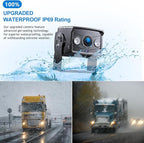 Upgrade Backup Camera Monitor Kit 7" HD 1080P Monitor IP69 Waterproof Rearview Reversing Rear View Camera for Truck Trailer RV Pickup (TZ101)