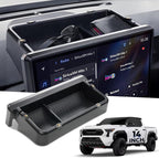 Dashboard Storage Tray Dash Organizer for Toyota Tacoma 2026 2025 2024 & 4Runner 2026 2025 (Only for 14 inch Screen), Interior Accessories Center Console Organizer Storage Tray, Black