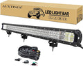 AUXTINGS 40 inch 540W LED Light Bar Triple Row Spot Flood Combo Beam Off Road Lights Waterproof Work Light with Wiring Harness for Jeep Trucks SUV ATV UTV Boat Lights, 12V 24V