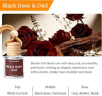 Car Air Freshener Hanging, Aromtopia Car Fragrance Diffusers, Black Rose & Oud Scents, Long-Lasting, Car Odor Eliminator for Women & Men Gift, Cute Car Accessories, Pack of 2