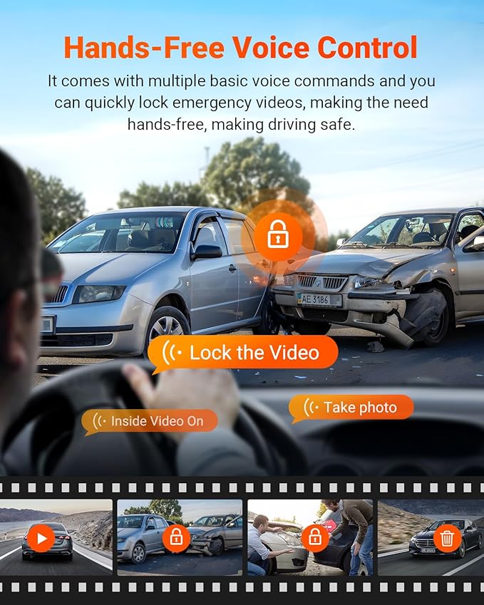 Vantrue S1 Pro AI Dash Cam Front and Rear, Dual 1440P Dash Camera w/2.7K, STARVIS 2, HDR Night Vision, 5G WiFi, 60FPS, GPS, Voice Control,24/7 Parking Mode, Support 1TB Max