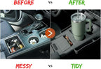 Central Control Gear Shift Panel Cover for Toyota Sienna 2025 2024 2023 2022 2021, Soft Silicone Console Pad with Built-in Cup Holder Insert
