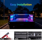 Truck Bed Lights 3Pcs - Multicolor 16 Million Colors,APP & Built-in Control,IP67 Waterproof,Music Sync,12V DC,60-Inch