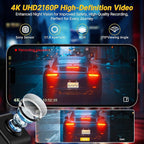 4K Dash Cam fit for Honda Civic 2022 2023 2024 2025 2026 Type R Sport LX EX Touring, OEM Look, UHD 2160P Video, WiFi&APP, Easy to Install, Loop Recording, G-Sensor, Parking Monitor, 128GB
