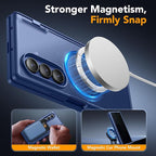 MOBOSI Magnetic for Z Fold 7 Case with Privacy Screen Protector, Samsung Galaxy Z Fold7 Cover[Compatible with Magsafe & Full Body Hinge Protection] Shockproof Phone Cases for zfold 7, Deep Blue