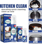 Bubble Cleaner Foaming Heavy Oil Stain Cleaner, All Purpose Bubble Cleaner Kitchen Deep Cleaning Spray, All-purpose Rinse-free Cleaning Spray(2PC)