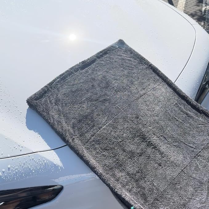 3D Pink Car Soap (1 Gallon) + Hydro-FIL XL Drying Towel (Grey) – pH Neutral High Suds Car Wash & Ultra Absorbent 20” x 31.5” Drying Cloth
