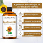 Majestic Pure Essential Oil with Glass Dropper - 100% Pure and Natural - Essential Oils for Diffuser, Aromatherapy, Soap and Candle Making, Sunflower Essential Oil, Sunflower Oil, 4 Fl Oz