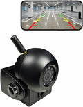 Upgraded Wireless Backup Camera Magnetic Hitch, 4000mAh Rechargeable Battery Powered WiFi Rear View Camera, 720P IP68 Waterproof Reverse Camera for Truck/RV/Camper/Trailer for iPhone iPad Android