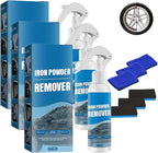 Rust Stain Remover Spray, Heavy Duty Metal Iron Powder Dissolver for Car Rims, Wheels, and Painted Surfaces, Quick Acting Rust Cleaner for Automotive, Tools, and Home Use (2)